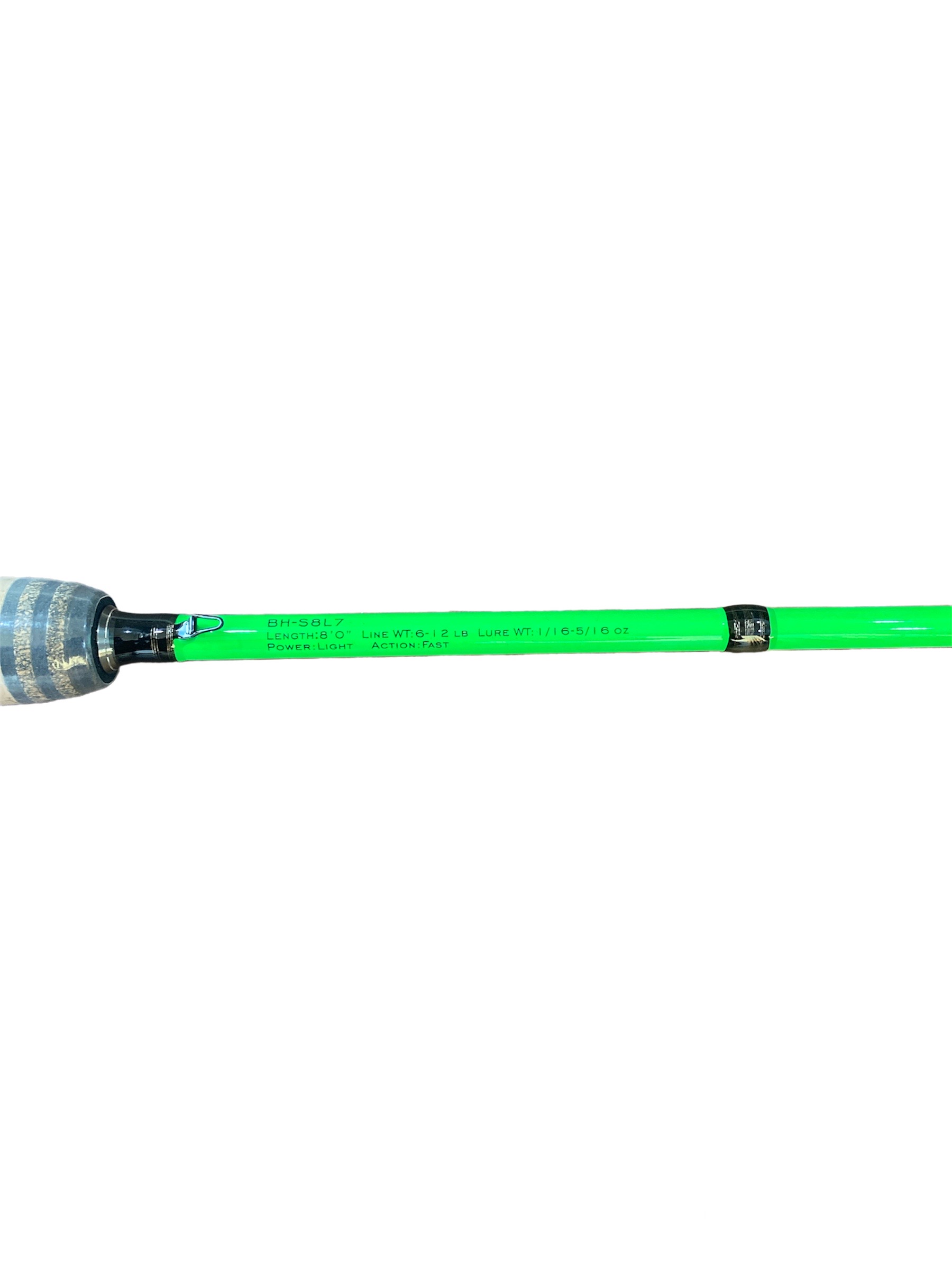 Bonehead Tackle Carbon Fiber Spinning Rod 8′ (GREEN) - Bonehead Tackle