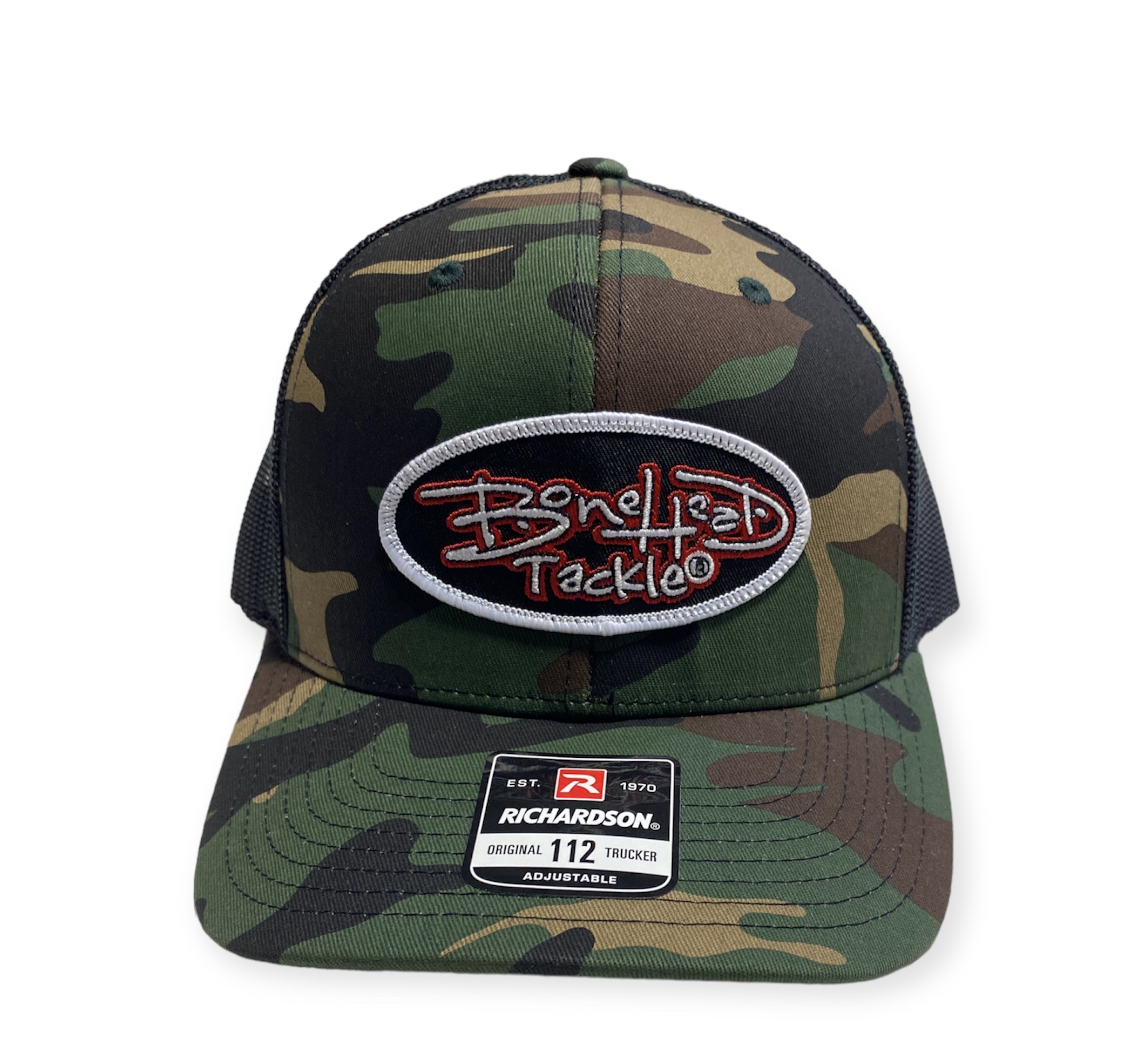 Bonehead Tackle Patch Cap (Richardson 112) Camo/Black - Bonehead Tackle