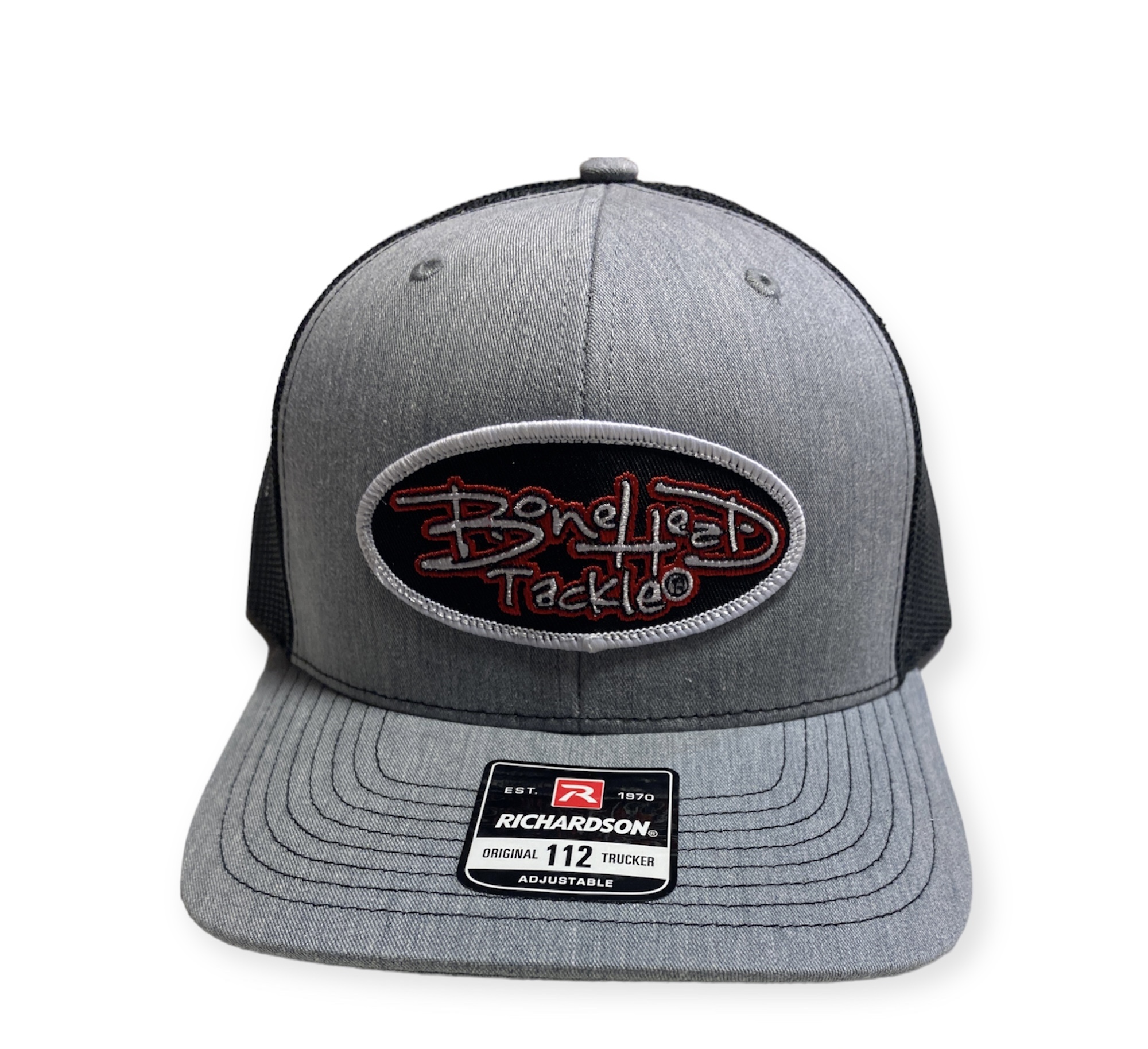 Bonehead Tackle Patch Cap (Richardson 112) Heather Grey/Black ...